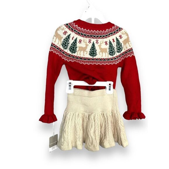 Tahari Holiday Sweater and Skirt Outfit Set NWT 2T - Picture 6 of 6